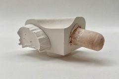 Apology, 2021, 4 x 4 1/2 x 7 1/2 inches, Hydrocal.