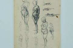 Figure Studies, Ink, 22 x 15". 1956.