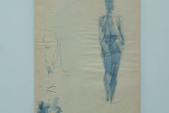Life Figure Study, Ink and Wash 22 x 15", 1957.
