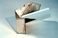 N.6. Floor "Moth", 1988, 16 x 27 x 21", Polyester resin, Paper, Plywood.