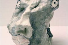 Frank, 2005, glazed ceramic, 7 x 6 x 8"